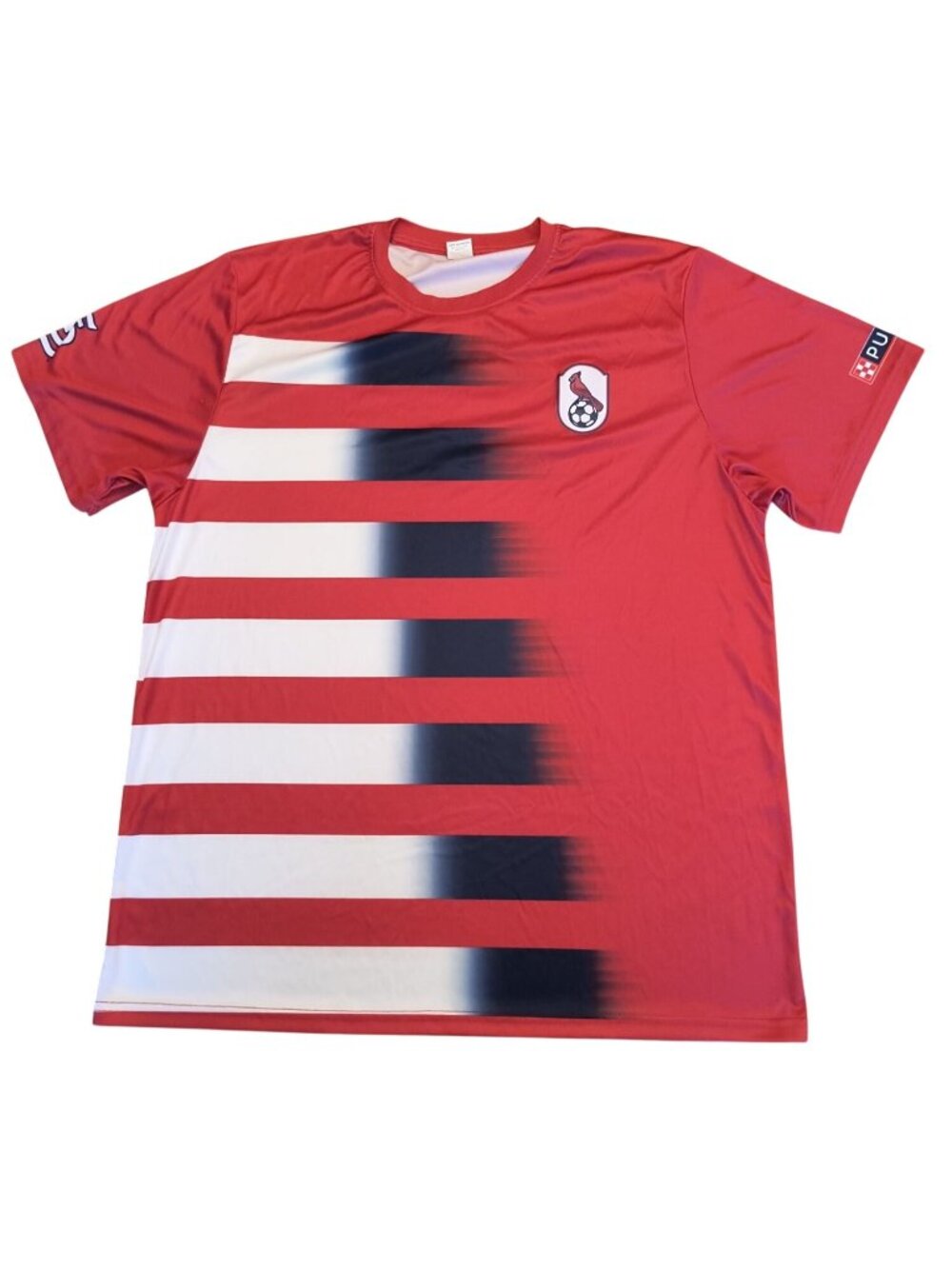 STL Cardinals Soccer & Baseball Jersey Red Striped Logo Adult XL